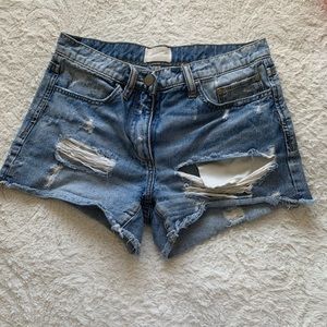 High rise cut off shorts 25